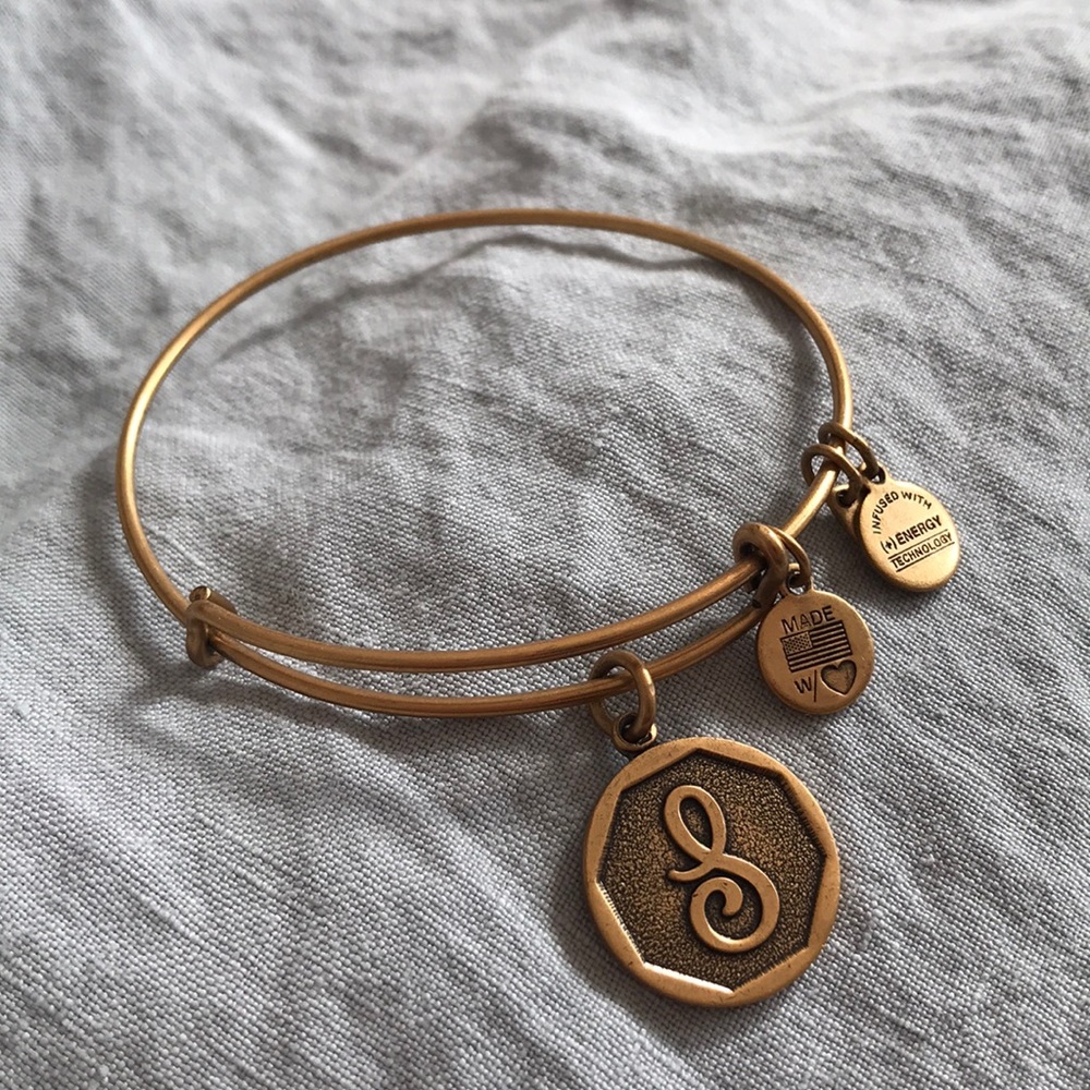 Alex and Ani “S” Initial Charm Bangle